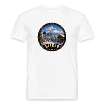 Niseko Hokkaido Winter Holiday Skiing Snowboard - Men's T-Shirt - white - Front - AI Model Male 178 dark (178cm)