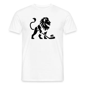 Löwe Eishockey Silhouette - T-shirt homme - blanc - Devant - AI Model Male 178 dark (178cm)