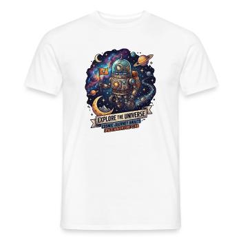 Cosmos Adventure Robot Explorer - T-shirt homme - blanc - Devant - AI Model Male 178 dark (178cm)