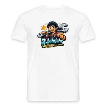 2. Lehrjahr - Anfänger war gestern - Männer T-Shirt - Weiß - Vorne - AI Model Male 178 dark (178cm)