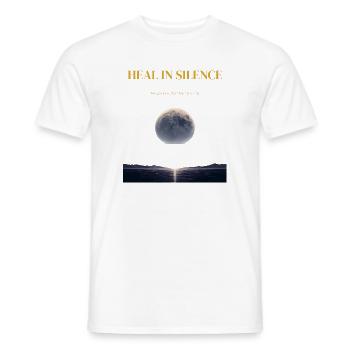 Heal in Silence – Let Peace Do the Talking - Men's T-Shirt - white - Front - AI Model Male 178 dark (178cm)