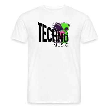 Duo d’étreintes extraterrestres Lumière néon - T-shirt homme - blanc - Devant - AI Model Male 178 dark (178cm)