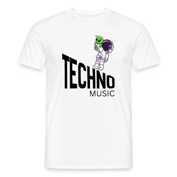Extraterrestre cosmique mignon sur Astronaut - T-shirt homme - blanc - Devant - AI Model Male 178 dark (178cm)