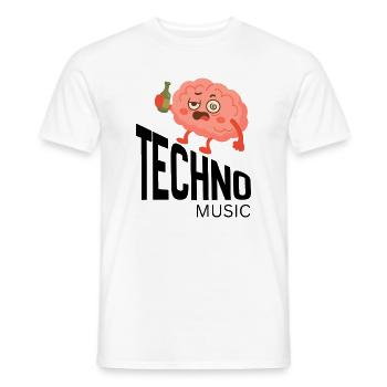 Tipsy Brain Cheers - Men's T-Shirt - white - Front - AI Model Male 178 dark (178cm)