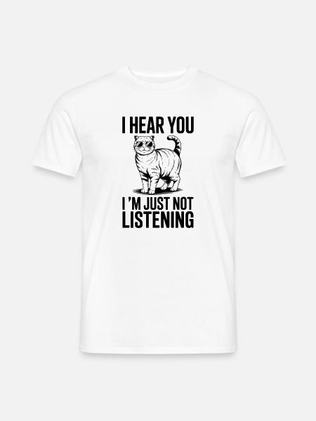 Schottische Faltohrkatze Scottish Fold Geschenk - Männer T-Shirt - Weiß
