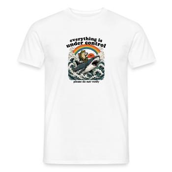 Grenouille sur arc-en-ciel - T-shirt homme - blanc - Devant - AI Model Male 178 dark (178cm)