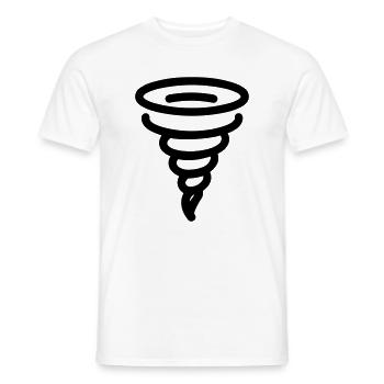 tornade - T-shirt homme - blanc - Devant - AI Model Male 178 dark (178cm)