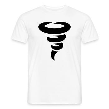 tornade - T-shirt homme - blanc - Devant - AI Model Male 178 dark (178cm)