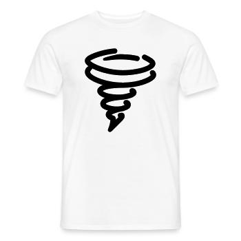 tornade - T-shirt homme - blanc - Devant - AI Model Male 178 dark (178cm)