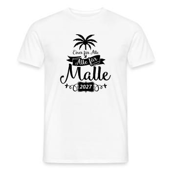 Einer Für alle Malle - Männer T-Shirt - Weiß - Vorne - AI Model Male 178 dark (178cm)