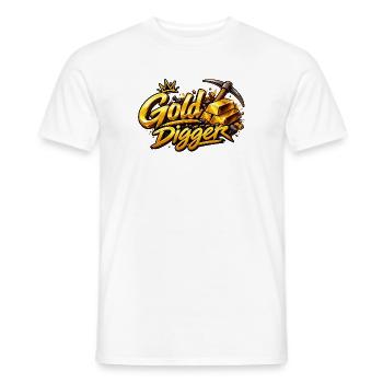 Gold Digger Gloss Motif - Men's T-Shirt - white - Front - AI Model Male 178 dark (178cm)