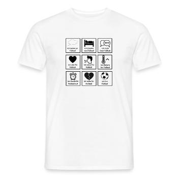 Ich bin Fußball – Fußballfan Grid Design - Männer T-Shirt - Weiß - Vorne - AI Model Male 178 dark (178cm)