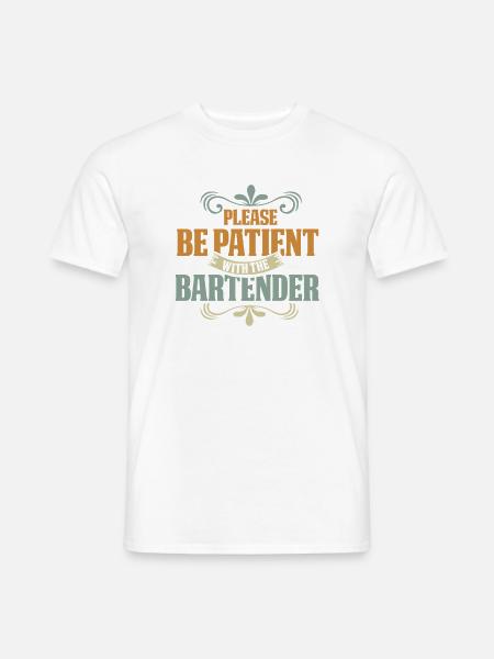Kellner Barkeeper Ober Bar Bartender barchef - Männer T-Shirt - Weiß