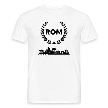 Rome Skyline - Men's T-Shirt - white - Front - AI Model Male 178 dark (178cm)