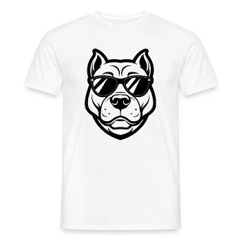 Lunettes de soleil Pitbull - T-shirt homme - blanc - Devant - AI Model Male 178 dark (178cm)