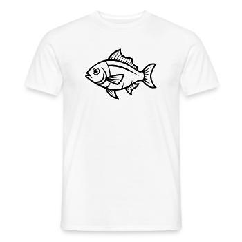 Vivaneau rouge - T-shirt homme - blanc - Devant - AI Model Male 178 dark (178cm)