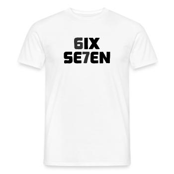 Six Seven - 67 - Meme - Basketball - 6-7 - Männer T-Shirt - Weiß - Vorne - AI Model Male 178 dark (178cm)
