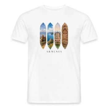 Armenien Urlaub Travel – Kultur & Natur Motiv - Männer T-Shirt - Weiß - Vorne - AI Model Male 178 dark (178cm)