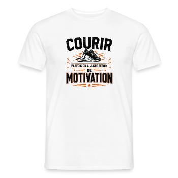 courir T-shirt Courir Besoins De Motivation Runnin - T-shirt homme - blanc - Devant - AI Model Male 178 dark (178cm)