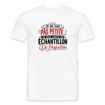 Femme humour, perfection, cadeau fête des mères - T-shirt homme - blanc - Devant - AI Model Male 178 dark (178cm)