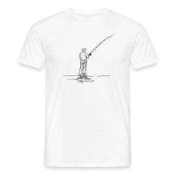 Dessin de Fischer - T-shirt homme - blanc - Devant - AI Model Male 178 dark (178cm)