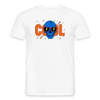Cool Skull Flash Sunglasses - Men's T-Shirt - white - Front - AI Model Male 178 dark (178cm)
