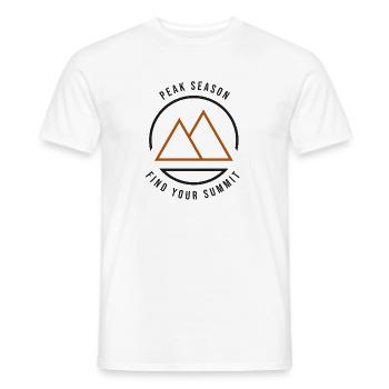 Peak Season Find Your Summit Summit Theme - Men's T-Shirt - white - Front - AI Model Male 178 dark (178cm)