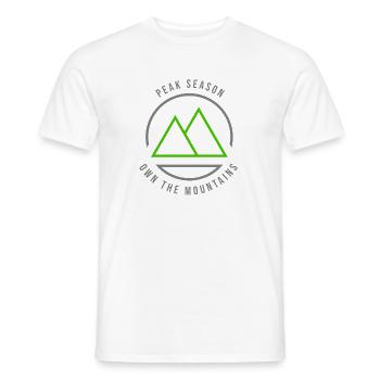 Peak Season Own the Mountains Green/Grey - Men's T-Shirt - white - Front - AI Model Male 178 dark (178cm)