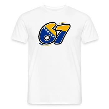 67 Édition Bosnie - T-shirt homme - blanc - Devant - AI Model Male 178 dark (178cm)