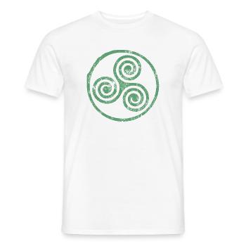 Keltisches Spiralemblem - Männer T-Shirt - Weiß - Vorne - AI Model Male 178 dark (178cm)