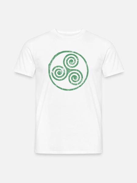Keltisches Spiralemblem - Männer T-Shirt - Weiß