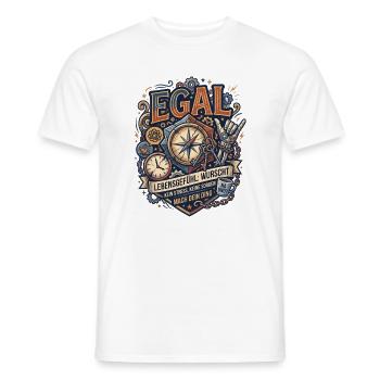 Egal Kompass Lebensgefühl - Männer T-Shirt - Weiß - Vorne - AI Model Male 178 dark (178cm)