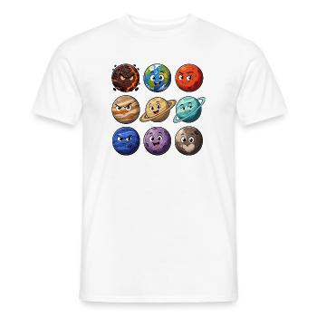 Série animée Planet Buddy - T-shirt homme - blanc - Devant - AI Model Male 178 dark (178cm)