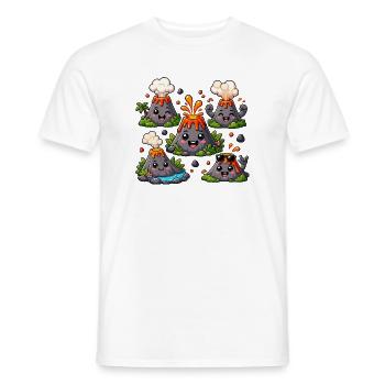 Volcans amusants avec des délices de lave - T-shirt homme - blanc - Devant - AI Model Male 178 dark (178cm)