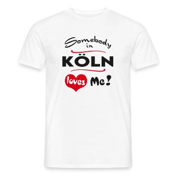 Köln Stadt Urban T-Shirt City Heimatliebe Town - Männer T-Shirt - Weiß - Vorne - AI Model Male 178 dark (178cm)