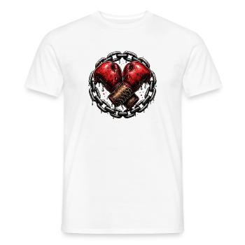 Kettenherz Boxing Gloves - Men's T-Shirt - white - Front - AI Model Male 178 dark (178cm)