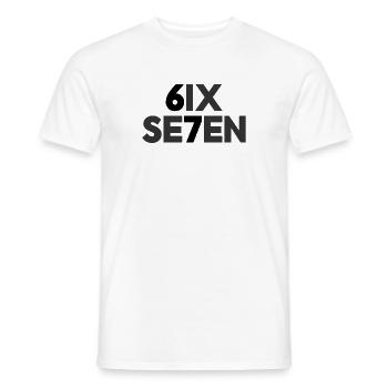 Six Seven - 67 - Meme - Basketball - 6-7 - Männer T-Shirt - Weiß - Vorne - AI Model Male 178 dark (178cm)
