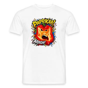 Comic Peppers - Men's T-Shirt - white - Front - AI Model Male 178 dark (178cm)