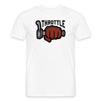 Lettrage de la poignée de la manette des gaz - T-shirt homme - blanc - Devant - AI Model Male 178 dark (178cm)