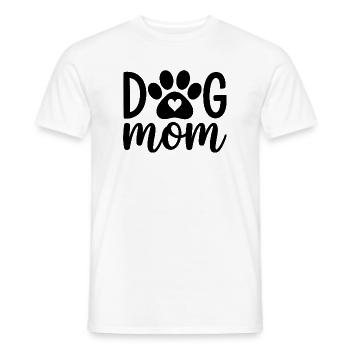 Maman chien - T-shirt homme - blanc - Devant - AI Model Male 178 dark (178cm)
