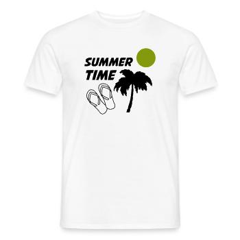 Summertime - Men's T-Shirt - white - Front - AI Model Male 178 dark (178cm)