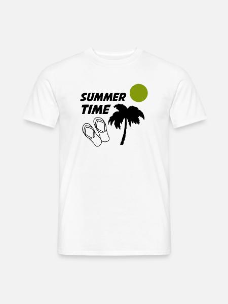 Summertime - Männer T-Shirt - Weiß