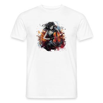 Cello player Cellist-musician - Men's T-Shirt - white - Front - AI Model Male 178 dark (178cm)