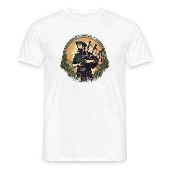  Dudelsackspieler schottischer Bagpipe-Sound - Männer T-Shirt - Weiß - Vorne - AI Model Male 178 dark (178cm)