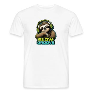 Faultier - Slow Groove - Männer T-Shirt - Weiß - Vorne - AI Model Male 178 dark (178cm)