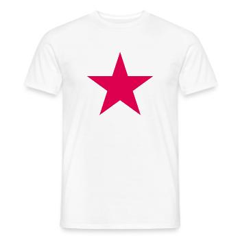 Étoile Rose Néon - T-shirt homme - blanc - Devant - AI Model Male 178 dark (178cm)