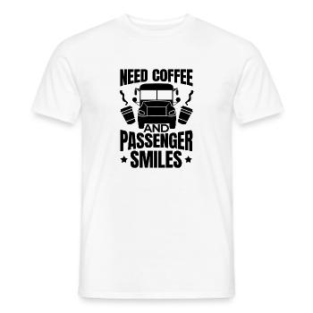 Bus Driver Funny Saying - Men's T-Shirt - white - Front - AI Model Male 178 dark (178cm)