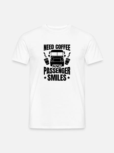 Busfahrer Lustiger Spruch - Männer T-Shirt - Weiß