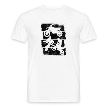 Motocross - T-shirt homme - blanc - Devant - AI Model Male 178 dark (178cm)