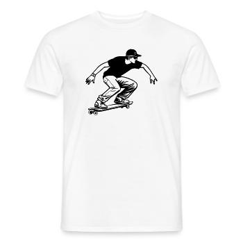 Skateboarding Boy - Men's T-Shirt - white - Front - AI Model Male 178 dark (178cm)